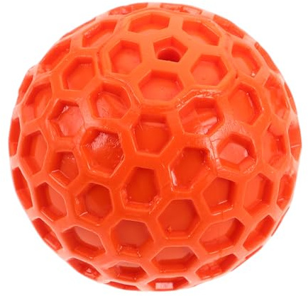 FONDOTIN Pelota para Perros Pequeña Goma Natural y Resistente con Diseño Panal Juguete Chirriante para Masticar y Estimular Mentalmente para y Fomentar Actividad Saludable