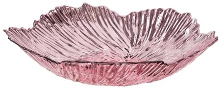 MagiDeal Frutero Decorativo con Forma de pétalo, Soporte para Verduras, Bandeja para Servir Platos de Escritorio, para Mesa de Entrada, mostrador de Cocina, Rosa