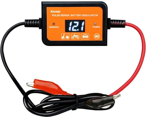 Batteriepulser 12V/24V/36V/48V Automatik - Bleiakku Regenerator & Desulfatierer für Auto, Motorrad, Wohnmobil & Solar-Systeme bis 400Ah - Verlängert die Lebensdauer (Modell KVN-BTF48-230)
