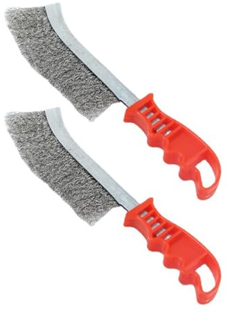 2 spazzole metalliche per la pulizia, spazzole abrasive in acciaio inox per legno, trapano, pulizia scorie di saldatura, mattoni, smerigliatrice angolare, spazzola metallica per rimuovere la ruggine