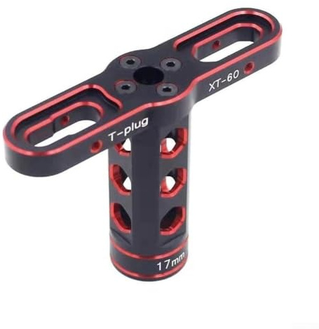 Langlebiger 17-mm-Steckschlüssel mit ergonomischem Griff für RC-Autoreifen, mit leichter Aluminiumlegierung und präziser Passform, Rot