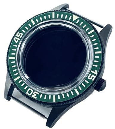 NLNKDTDPAK 40 mm retro kupolformad passform for NH35 NH36 NH34 ETA2824 PT5000 klockfodral med safirkristall lysande keramikram(B2 Green Bezel,NH35 NH36 NH34)