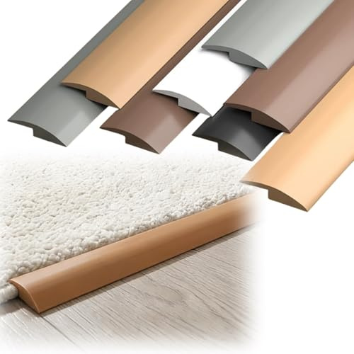 Soglia di Dislivello Pavimento, Profilo di Transizione PVC Autoadesivo, Rampa per Dislivelli Inferiori a 10 mm, Striscia di Giunzione per Moquette e Piastrelle(Yellow Oak Grain,7mm x 1m/3.3ft)