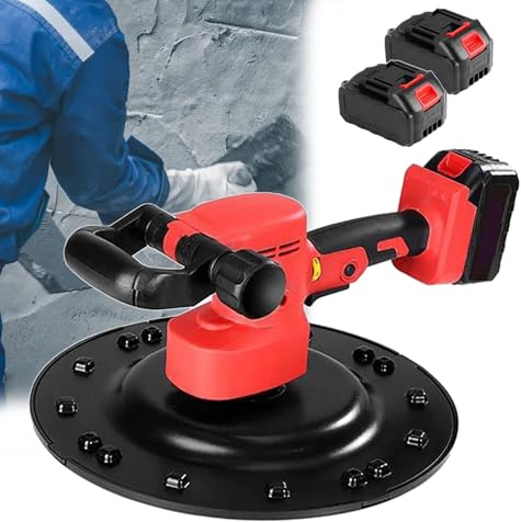 Cazzuola elettrica per calcestruzzo e lucidatura muri, senza fili, con 6 velocità variabili per levigare superfici in calcestruzzo, cemento e malta