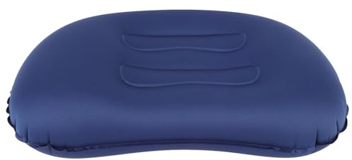 HEEPDD Uppblåsbar Campingkudde Lätt Bärbar Nackstödskudde för Resenärer Ultralätt Design Väger 3 Uns Mjukt TPU-tyg Uppblåst Storlek 17,7 X 12,6 X 4,7 Tum Idealisk (Marinblå)
