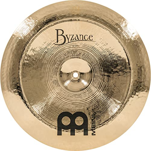Meinl Cymbals Byzance Brilliant Plato China de 16 pulgadas (40,64cm) Platillos de Batería - Bronce B20, Acabado Brillante (B16CH-B)