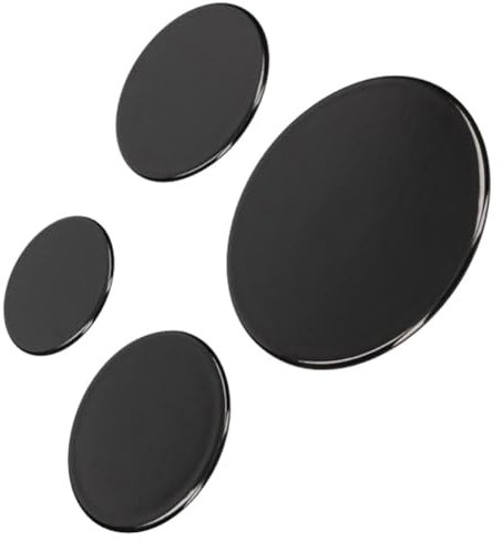 EuroStore07 1 SERIE SPARTIFIAMMA CUCINA GAS COMPATIBILE CON R * EX/CA * STO R ** PIATTINI SMALTATI NERI 4 PEZZI 2 FORNELLI MEDI NO ORIGINALE 1 X MM 102 + 2 X MM 71 + 1 X MM 55