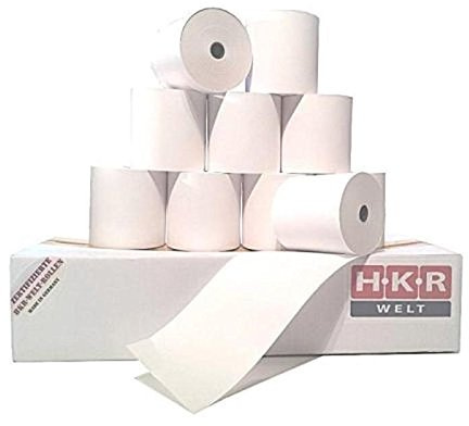 HKR-Welt Thermorollen für Sharp XE A 217 B - 50 Thermo Kassenrollen - zertifizierte HKR-Welt® Bonrollen 58/50/12 Ø 63mm