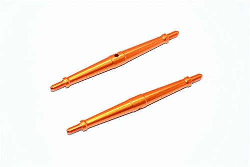 GPM RACING Aluminum 4mm Clockwise And Anticlockwise Turnbuckles (Total Length 85.5mm - Both Side Thread 8.5mm) - 1Pr Orange