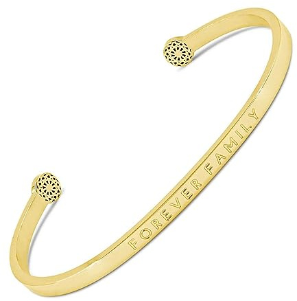 SIMPLE PLEDGE | Forever Family Armreif | Armband Damen mit Gravur in Silber, Gold, Roségold | Perfekt als Schmuck Geschenk | Blindgravur