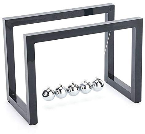 Newton Balls Cradle Balance Ball Newtons Pendulum Ornaments Home Decorations Desk Decoraction Toy Gift Black (Color : Black) (Black)
