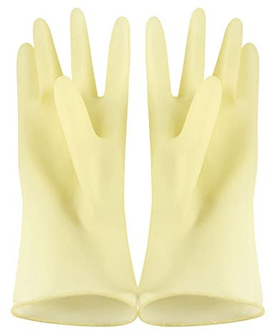 Reusable Household Gloves, Rubber Dishwashing gloves, Extra Thickness, Long Sleeves, Kitchen Cleaning, Working, Painting, Gardening, Pet Care (Size L? (Color)