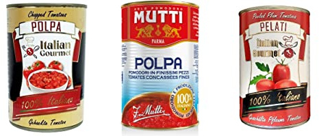 Pasta de tomate picada finamente picada 18 x 400 g