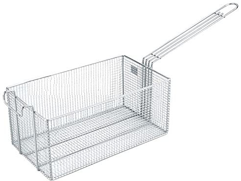 Espumadera de Aceite con Colador Para Freír Cesta de fritura cuadrada Cocina Cocina Freír cesta de acero inoxidable Fries Rack Servicio de comida frita Herramientas de cocina de patata Cocina Frito Fi