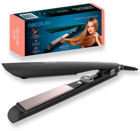 Cecotec Piastra per Capelli RitualCare iSphere. Infrarossi, Rivestimento in Ceramica e Tormalina, Schermo LED, MultiStyle, Piastre Galleggianti 3D, Cavo Girevole da 1,8 m, Blocco delle Piastre.