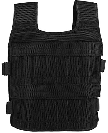 Psytfei Verstellbare Gewichtsweste Loading Training Weste Atmungsaktive 15 Kg Gewichtsweste Für Workout Fitness für Crosstraining, Krafttraining, Calisthenics Lauftraining