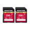 GIGASTONE 256 GB Scheda SD Camera Plus, scheda di memoria SDXC V30 ad alta velocità video UHD compatibile con fotocamera digitale Canon, Sony, Pentax, Kodak, Panasonic, con 2 mini custodie