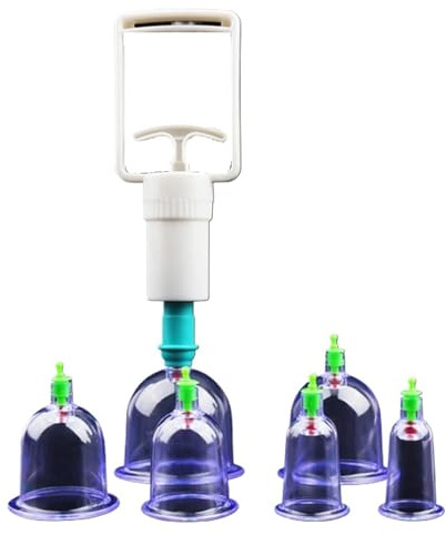 Bisch 6Pcs Vakuum Schröpfen Sets Mit Pump Pistole Saugnäpfe Zurück Massage Körper Tasse Detox Anti Cellulite Therapie Dosen Gesunde Pflege Gläser