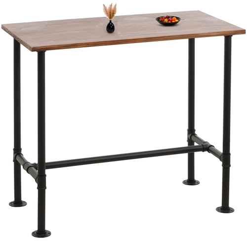 Mendler Bartisch HWC-N21 108x120x61cm Metall - braun