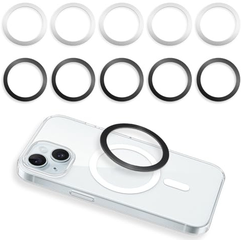 simarro 10 Stück Metallringe Selbstklebend Magnetring Handy Magnet Handy | Magnet Aufkleber Kompatibel mit magnetischem Ladegerät, Metallplatte für Kfz Auto Handyhalterung Magnetische Handyhalter