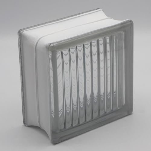 Basic Glasbaustein Gekreuzt klar, 14,5x14,5x8 cm - 10 Stück