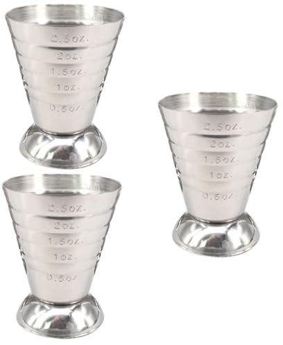 Cabilock 3 Piezas vaso medidor barra jigger de onzas barra de jigger taza de tiro de medición