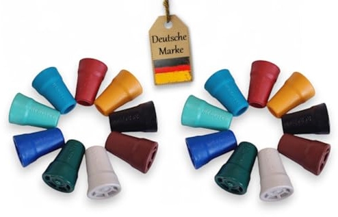 FabaCare Ersatzgummihülse, 2 Stück Gehstockgummi, Krückengummi, Ersatzgummi, Krückenkapsel, Stockpuffer, Gehstockkapsel, rutschfest, Gummipuffer, Gummifuß, Gummispitze, Krückenkapsel, Enzianblau 17 mm