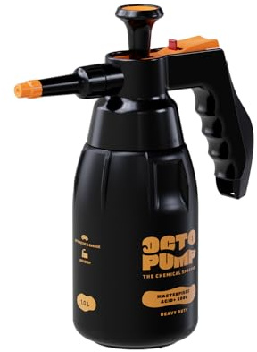 Octopump Masterpiece Acid+ 1000 | Profi-Drucksprüher mit Zerstäuber | 1000 ml | geeignet für Aggressive Säuren | Auto, Werkstatt, Handwerk und Industrie | Made in Germany