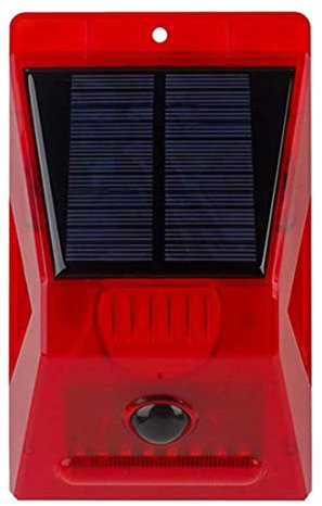 Alarme stroboscopieuse Alarme Solaire sirène Sound Fort 129 DB Stroboscope avec capteur de Mouvement télécommande pour la Ferme à la Maison Villa extérieur