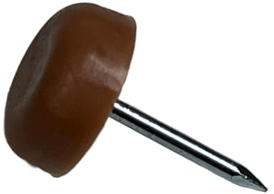 Nail On Furniture Glides/Flat Head/Chair Foot Glides in Brown Pack of 20/ Choose Your Size! (1”,3/4”,1/2”,5/8”,7/8”) by E.H.C (1/2 Diameter)