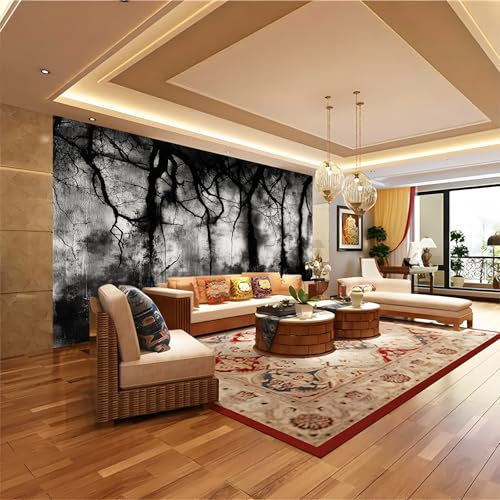 Fototapete Wandbild Magischer Dschungel Tapete Vliestapete 200 x 140 cm Möbelfolie für Wohnzimmer Schlafzimmer Wand Küche Möbel Farbe