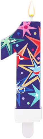 Velas Cumpleaños con Números, Decoración para Fiestas en Interiores, Velas Decorativas con Temática de Sentimientos (Número 1)