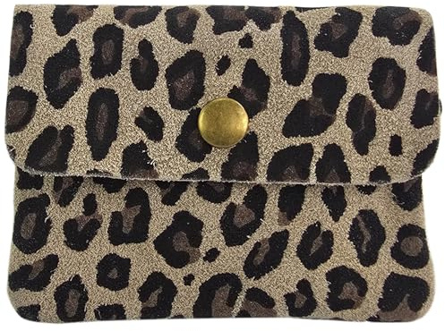 modamoda de P09 Damen Leder Geldbörse Klein 11x1x8 cm, Handmade in Italy