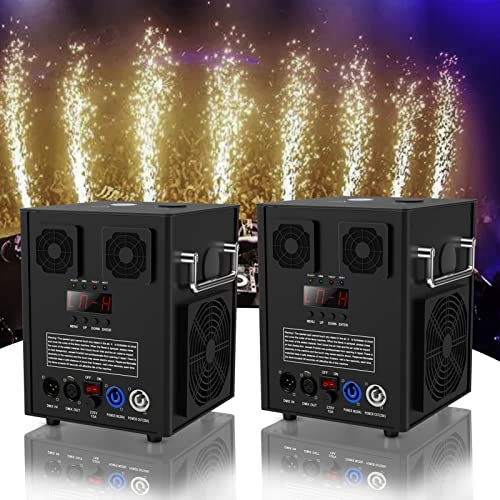 2 Pezzi Macchina Pirotecnica da 1000W, d-mx512 Macchina per Effetti Speciali da Palcoscenico con Telecomando per Feste Matrimoni DJ Natale