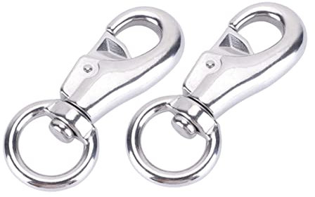 Mipcase 2 pezzi Gancio Girevole per Sedia Sospesa da Capacità Rotazione per Interni Ed Esterni Utilizzabile Guinzaglio per Animali Domestici