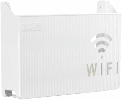 VYUJHNBG Wifi Wireless Router Storage Box, Wall Hanging Wifi Box, Wireless Storage Boxes Wooden Box, Power Strip Office Hanging Organizer Modem Router Holder Hidden