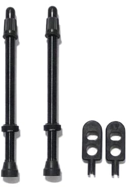 Hutchinson - Valves Tubeless x2 - Universelles - Étanches Et Durables - Accessoire Vélo - Utilisation Facile - 80 mm, Black