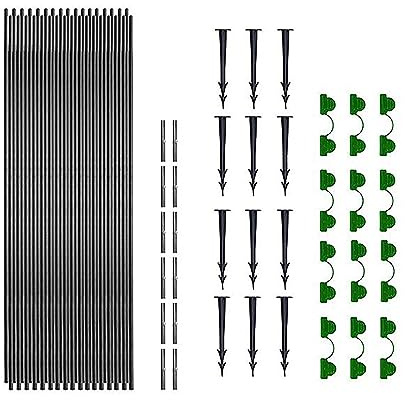 CHIZISX Arceaux de serre pour parterres surélevés, cadre en fibre amovible, tunnel de culture pour jardin, cadre en tissu, film de couverture de plantes
