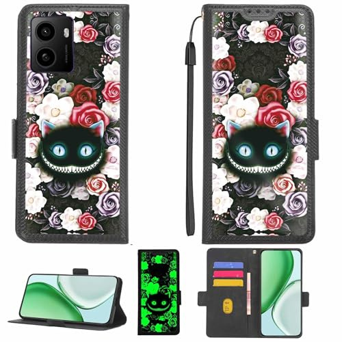 Aroepurt Case Compatible for BigPurplePhone Silverfox Senior Smartphone Phone Case Flip Cover [with Tempered Glass Screen Protector][RFID Blocking][Luminous Effect] LPT-LZM