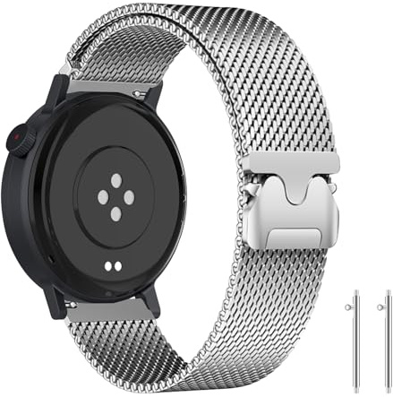 PaceBid 22 mm metallrem för CMF by Nothing Watch 3 Pro/Pro 2, herr- och dammetall, magnetisk milanesisk slinga, ersättningsrem för CMF by Nothing Watch Pro 2/3 – Silver