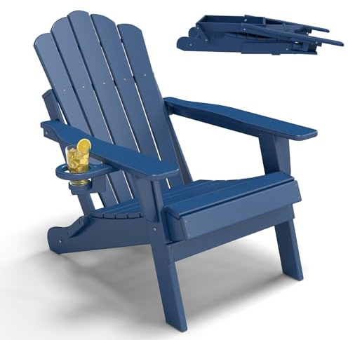 Freelawn Adirondack Chair Kunststoff, klappbar, Gartenstuhl Blau