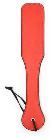 IRFHDCX Hästpiska Ridpiskar Rött Läder Svart Plysch Flogger 32 cm