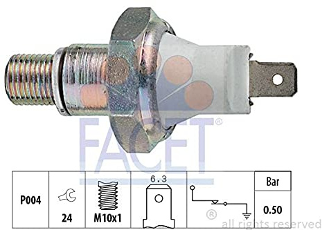 FACET Interruttore di pressione olio 7.0119 M10x1 Apertura chiave: 24 Compatibilità con LAND ROVER Defender SUV L316 Discovery I LJ Range Rover I Defender SUV Cabrio L316 110/127 LDH
