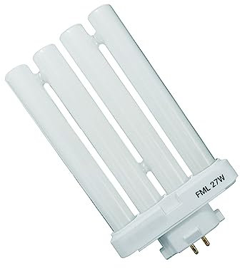 ARSUK Bombilla Fluorescente de 27W Luz Día para Lámparas de Estudio, GX10Q-4 – CFL de 4 Pines, 6500K Blanco – Tubo de Bajo Consumo de Reemplazo para Escritorio, Oficina y Lámparas de Lectura