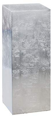 Casablanca - Deko-Säule aus Poly/Fiberglas - Silber Höhe 70 cm Breite 27 cm