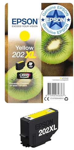 Epson 202XL Yellow Kiwi High Yield Genuine, Claria Premium Ink Cartridge