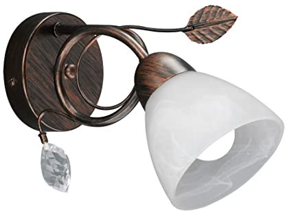 Trio Leuchten 200700128 Traditio a + + to e, lampada da parete, metallo, E14, antico ruggine, 29 x 13 x 21.5 cm