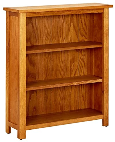 vidaXL Bücherregal 3 Fächer 70x22,5x82 cm Massivholz Eiche | Zeitloser rustikaler Stil passt überall hinein, aus massiver Eiche für eine lange Nutzungsdauer