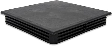 Flyshop Embouts Carrés Plastique Noir pour Meubles, 150 x 150 mm | Lot de 4