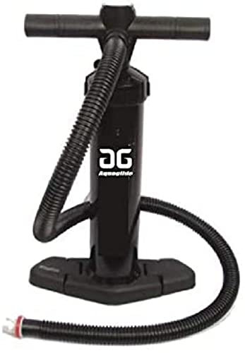 AQUAGLIDE Universal Hand Pump for Inflatable Kayaks Single and Double Action High Pressure 10 PSI Pump Built in Gauge